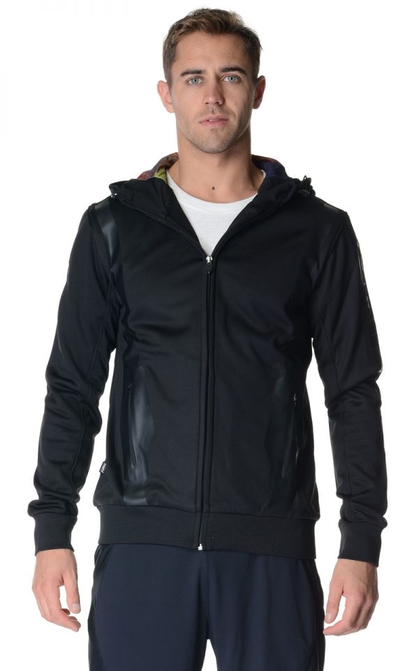 Black Polar Fleece Hoodie