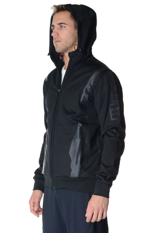 Black Polar Fleece Hoodie - Image 2